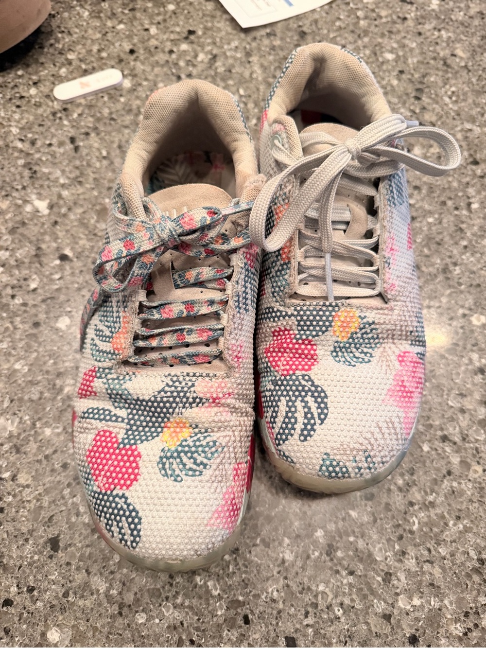 NOBULL Floral Print Cream Athletic Shoe - Picture 3 of 4